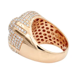 Luxurman 14K Yellow Gold Men's Statement 4 Carat Diamond Ring -Outlet Bijou Lush Store luxurman mens statement jewelry 375 carat diamond ring for men 14k gold backro