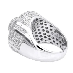 Luxurman 14K Yellow Gold Men's Statement 4 Carat Diamond Ring -Outlet Bijou Lush Store luxurman mens statement jewelry 375 carat diamond ring for men 14k gold backwh