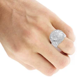 Luxurman 14K Yellow Gold Men's Statement 4 Carat Diamond Ring -Outlet Bijou Lush Store luxurman mens statement jewelry 375 carat diamond ring for men 14k gold bodwh