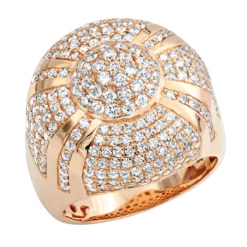 Luxurman 14K Yellow Gold Men's Statement 4 Carat Diamond Ring -Outlet Bijou Lush Store luxurman mens statement jewelry 375 carat diamond ring for men 14k gold ro