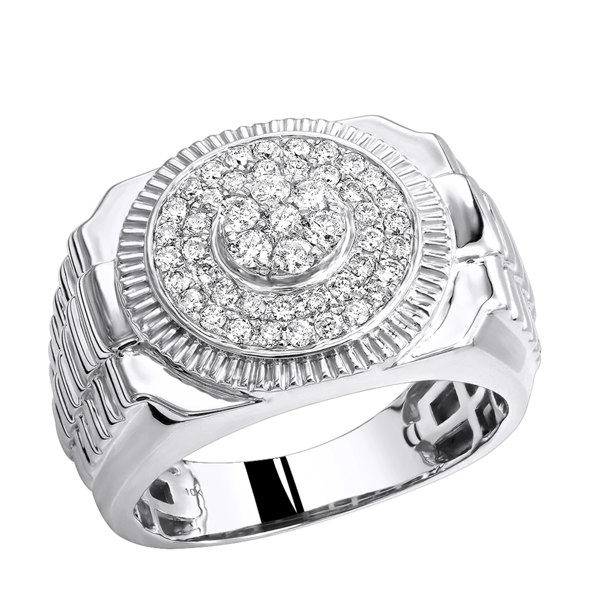 0.9ct 10K Yellow Gold Diamond Ring For Men 4 0.9ct 10K Yellow Gold Diamond Ring For Men - Image 2