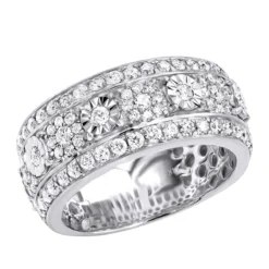 Luxurman Unique Men's Diamond Wedding Band 14K Yellow Gold 2.25ct Anniversary Ring -Outlet Bijou Lush Store luxurman unique mens diamond wedding band 14k gold 2 25ct anniversary ring wh