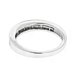 Luxurman 1 Carat Princess Cut Diamond Wedding Band 14K White Gold -Outlet Bijou Lush Store luxurman wedding rings 1 carat princess cut diamond wedding band 14k gold backwh