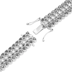 Luxurman White And Black Diamond Tennis Bracelet For Men 10K White Gold 8.5ct -Outlet Bijou Lush Store luxurman white and black diamond tennis bracelet for men in 14k gold 85ct backwh