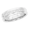 Men's 14K White Gold 10 Year Anniversary Ring 1 Carat Princess Diamonds Wedding Band 2 Men's 14K White Gold 10 Year Anniversary Ring 1 Carat Princess Diamonds Wedding Band -Outlet Bijou Lush Store mens 14k gold 10 year anniversary ring 1 carat princess diamonds wedding band 004894 w white