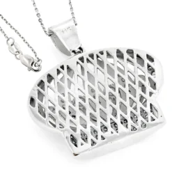 Men's 14K White Gold Crown Diamond Pendant 1.37ct -Outlet Bijou Lush Store mens 14k gold crown diamond pendant 137ct p 5928 backwh