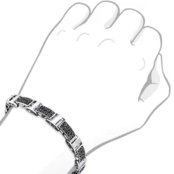 Men's Black Diamond Bracelet 0.3ct Sterling Silver -Outlet Bijou Lush Store mens black diamond bracelet 030ct sterling silver p 44206