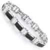 Men's Black Diamond Bracelet 0.3ct Sterling Silver 2 Men's Black Diamond Bracelet 0.3ct Sterling Silver -Outlet Bijou Lush Store mens black diamond bracelet 030ct sterling silver p 44206 1