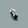 Men's Black Diamond Earring 0.40ct 14K White Gold Stud -Outlet Bijou Lush Store mens black diamond earring 040ct 14k gold stud 1