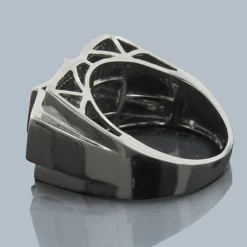 Men's Black Diamond Ring 0.62ct 10K Gold -Outlet Bijou Lush Store mens black diamond ring 062ct 10k p 42284back