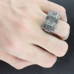 Men's Black Diamond Ring 0.62ct 10K Gold -Outlet Bijou Lush Store mens black diamond ring 062ct 10k p 42284bod