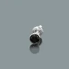 Men's Black Diamond Stud Earring 0.25ct 14K White Gold