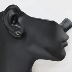 Men's Black Diamond Stud Earring 0.25ct 14K White Gold -Outlet Bijou Lush Store mens black diamond stud earring 025ct 14k gold p 46794bod