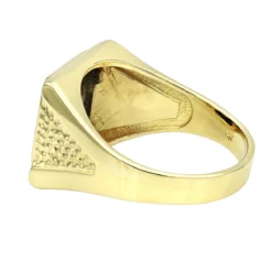 Men's Black Onyx 14K Yellow Gold Libra Scales Ring -Outlet Bijou Lush Store mens black onyx rings 14k white gold libra scales ring p 6349 backye