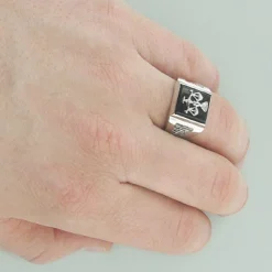 Men's Black Onyx 14K Yellow Gold Libra Scales Ring -Outlet Bijou Lush Store mens black onyx rings 14k white gold libra scales ring p 6349bod