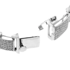 Men's 10K White Gold Pave Diamond Bracelet 4.60ct -Outlet Bijou Lush Store mens bracelets 10k pave diamond bracelet 460ct p 38808 clasp