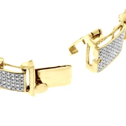 Men's 10K White Gold Pave Diamond Bracelet 4.60ct -Outlet Bijou Lush Store mens bracelets 10k pave diamond bracelet 460ct p 38808 clasp yellow