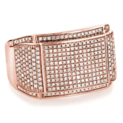 Men's Diamond Band 10K White Gold Wedding Ring 0.8 Carat -Outlet Bijou Lush Store mens diamond band 10k gold wedding ring 1 carat ro