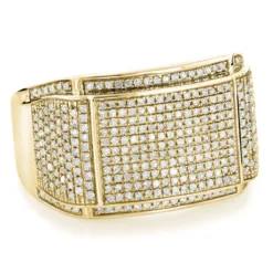 Men's Diamond Band 10K White Gold Wedding Ring 0.8 Carat -Outlet Bijou Lush Store mens diamond band 10k gold wedding ring 1 carat ye