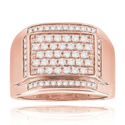 Men's Diamond Band 14K White Gold Wedding Ring 1ct By Luxurman -Outlet Bijou Lush Store mens diamond band 14k gold wedding ring 095ct by luxurman ro