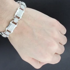 Men's Diamond 10K Yellow Gold 3.29ct Bracelet -Outlet Bijou Lush Store mens diamond bracelets 10k gold 329ct p 43623bod