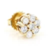 Men's Diamond Cluster Earring 14K Yellow Gold 1/2ct Single Stud 2 Men's Diamond Cluster Earring 14K Yellow Gold 1/2ct Single Stud -Outlet Bijou Lush Store mens diamond cluster earring 14k gold 12ct single stud mainye