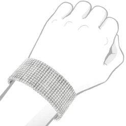 Sterling Silver Men's Diamond Cuff 2 Carat 12 Row Tennis Bracelet -Outlet Bijou Lush Store mens diamond cuff bracelet in sterling silver 216ct 3