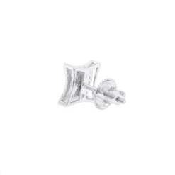Men's Diamond Earring 0.09ct 10K White Gold Stud -Outlet Bijou Lush Store mens diamond earring 009ct 14k gold p 46693 backwh