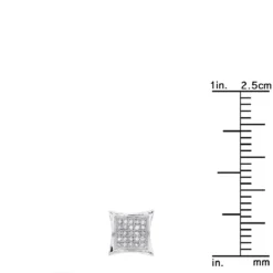 Men's Diamond Earring 0.09ct 10K White Gold Stud -Outlet Bijou Lush Store mens diamond earring 009ct 14k gold p 46693 rulerwh