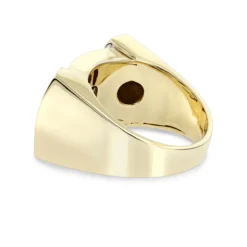 Men's Diamond 14K Yellow Gold Ring By Luxurman 1.5ct Gold -Outlet Bijou Lush Store mens diamond gold ring by luxurman 15ct 14k backye