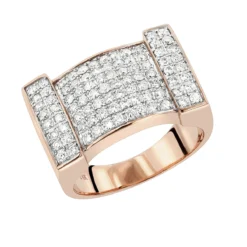 Men's Diamond 14K Yellow Gold Ring By Luxurman 1.5ct Gold -Outlet Bijou Lush Store mens diamond gold ring by luxurman 15ct 14k ro