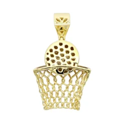 Men's 10K Yellow Gold Real Diamond Basketball Pendant 0.8ct -Outlet Bijou Lush Store mens diamond jewelry solid 10k gold real diamond basketball pendant 0 8ct backye