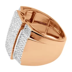 Men's Diamond Ring 0.71ct 10K Yellow Gold -Outlet Bijou Lush Store mens diamond ring 071ct 10k gold p 39892 back rose