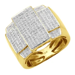 Men's Diamond Ring 0.71ct 10K Yellow Gold
