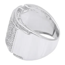 Men's Diamond Ring 10K Yellow Gold 0.96ct -Outlet Bijou Lush Store mens diamond ring in 10k gold 096ct p 48020 backwh