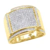 Men's Diamond Ring 10K Yellow Gold 0.96ct