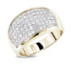 Men's 14K Yellow Gold Diamond Band By Luxurman 1.5ct