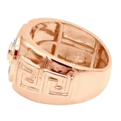 Men's 14K Yellow Gold Greek Style Diamond Ring 1.25ct -Outlet Bijou Lush Store mens diamond rings 14k greek style diamond ring 135ct p 7017 backro