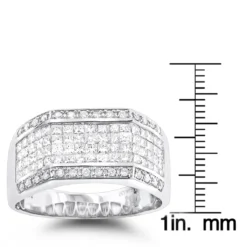 Men's 14K Yellow Gold Round Princess Diamond Ring 2.52 -Outlet Bijou Lush Store mens diamond rings 14k round princess diamond ring 252 p 6943 rulerwh