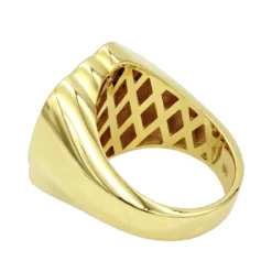 Men's Baseball Glove And Ball Ring 10K Yellow Gold 1.2ct By Luxurman -Outlet Bijou Lush Store mens diamond rings baseball glove and ball ring 10k gold 12ct by luxurman backye