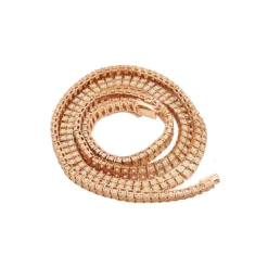 Men's Diamond Tennis Chain 10K Yellow Gold Affordable 2 Row Necklace 1ct -Outlet Bijou Lush Store mens diamond tennis chain in real 10k gold affordable 2 row necklace 1ct 407129 back rose