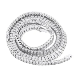 Men's Diamond Tennis Chain 10K Yellow Gold Affordable 2 Row Necklace 1ct -Outlet Bijou Lush Store mens diamond tennis chain in real 10k gold affordable 2 row necklace 1ct 407129 back white 1672715764