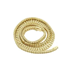 Men's Diamond Tennis Chain 10K Yellow Gold Affordable 2 Row Necklace 1ct -Outlet Bijou Lush Store mens diamond tennis chain in real 10k gold affordable 2 row necklace 1ct 407129 back yellow