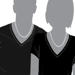 Men's Diamond Tennis Chain 10K Yellow Gold Affordable 2 Row Necklace 1ct -Outlet Bijou Lush Store mens diamond tennis chain in real 10k gold affordable 2 row necklace 1ct 407129 body white