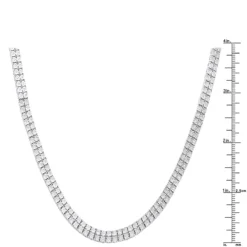 Men's Diamond Tennis Chain 10K Yellow Gold Affordable 2 Row Necklace 1ct -Outlet Bijou Lush Store mens diamond tennis chain in real 10k gold affordable 2 row necklace 1ct 407129 ruler white