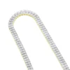 Men's Diamond Tennis Chain 10K Yellow Gold Affordable 2 Row Necklace 1ct