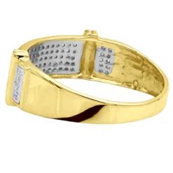 Men's Diamond Wedding Band 10K Yellow Gold 0.33ct -Outlet Bijou Lush Store mens diamond wedding band 10k 034ct backye