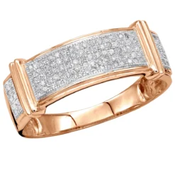 Men's Diamond Wedding Band 10K Yellow Gold 0.33ct -Outlet Bijou Lush Store mens diamond wedding band 10k 034ct ro