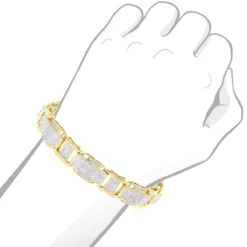 Men's 10K White Gold Bracelet With Diamonds 3.44ct -Outlet Bijou Lush Store mens gold bracelet with diamonds 10k 344ct p 43457 bodye