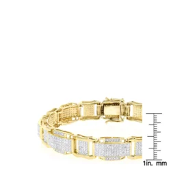 Men's 10K White Gold Bracelet With Diamonds 3.44ct -Outlet Bijou Lush Store mens gold bracelet with diamonds 10k 344ct p 43457 rulerye